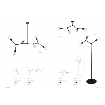 Потолочная люстра Nowodvorski Twig 9140, 4xE27x60W - миниатюра 2