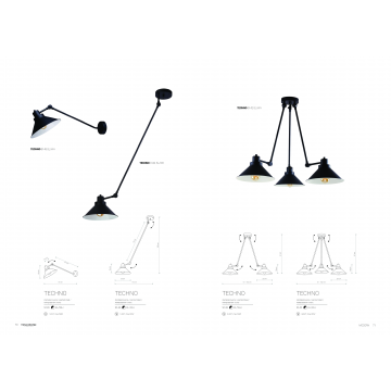 Потолочная люстра Nowodvorski Techno 9142, 3xE27x60W - миниатюра 2