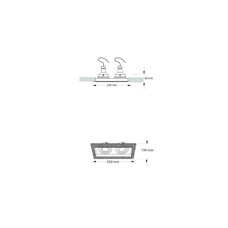 Схема с размерами Maytoni DL003-02-W