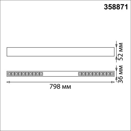 Схема с размерами Novotech 358871