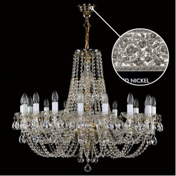 Подвесная люстра Artglass ANGELIKA DIA 850 NICKEL, 16xE14x40W