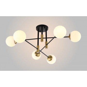 Потолочная люстра Crystal Lux FIDEL PL6 BLACK 0630/105, 6xE27x60W - миниатюра 2