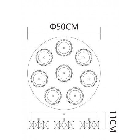 Схема с размерами Globo 49350D5