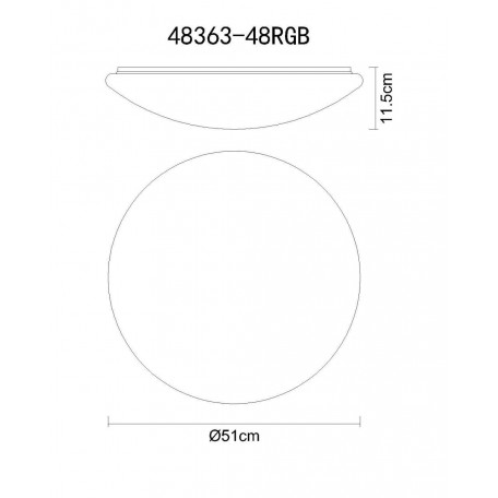 Схема с размерами Globo 48363-48RGB