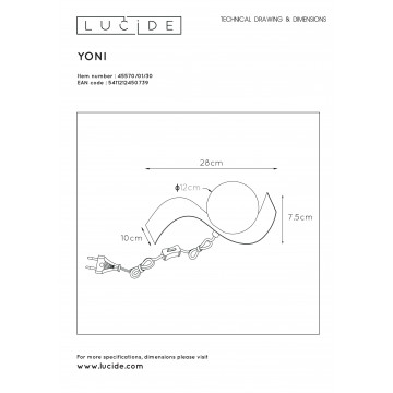 Схема с размерами Lucide 45570/01/30