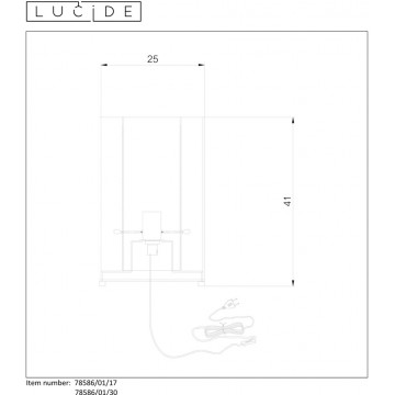 Схема с размерами Lucide 78586/01/30