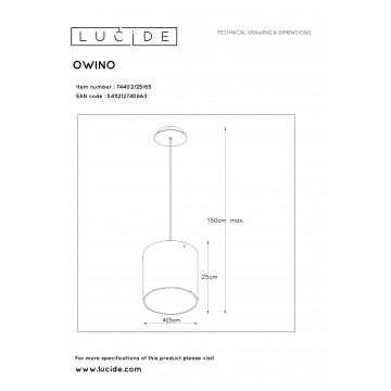 Схема с размерами Lucide 74402/25/65