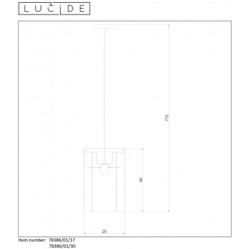 Схема с размерами Lucide 78386/01/30