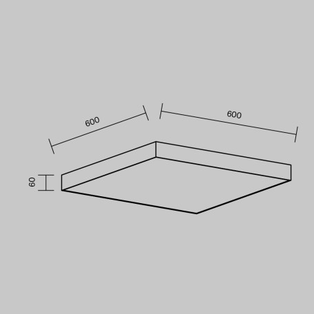 Схема с размерами Maytoni C032CL-90W3K-SQ-B