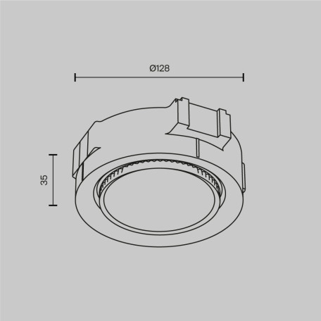 Схема с размерами Maytoni DL019-GX53-B