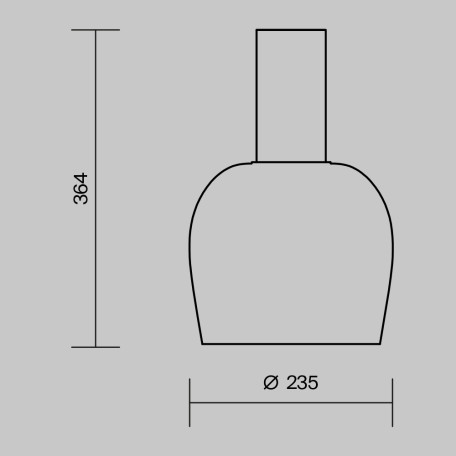 Схема с размерами Maytoni MOD414CL-01G