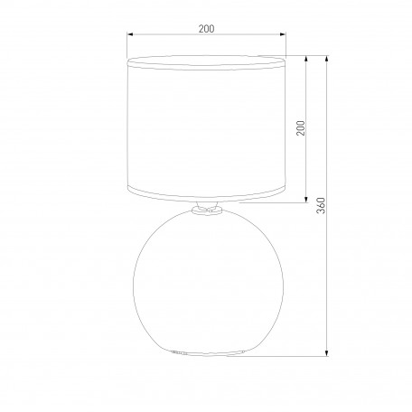 Схема с размерами TK Lighting 5068 Palla