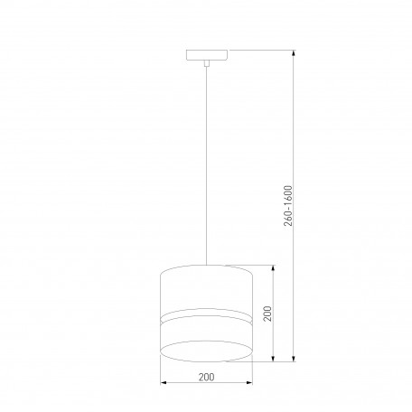 Схема с размерами TK Lighting 6693 Paglia