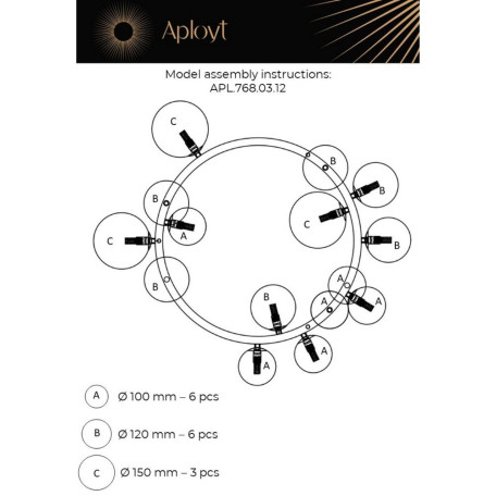 Подвесная люстра Aployt Lilian APL.768.03.12, 15xG9x5W - миниатюра 10