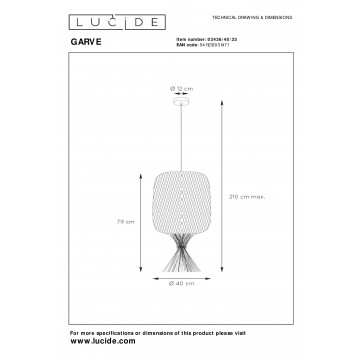 Схема с размерами Lucide 03436/40/33