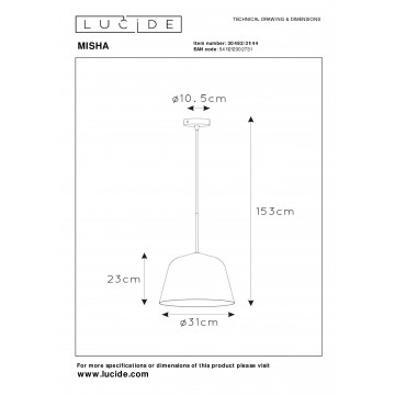 Схема с размерами Lucide 30482/31/44