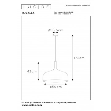 Схема с размерами Lucide 30483/50/33