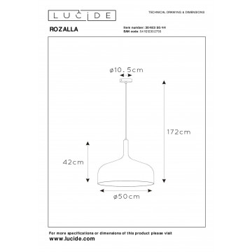 Схема с размерами Lucide 30483/50/44