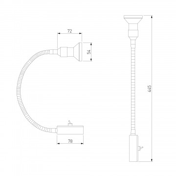 Схема с размерами Elektrostandard a025006