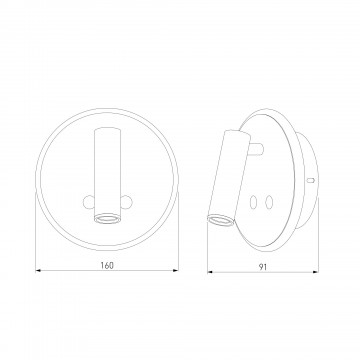 Схема с размерами Elektrostandard a043968