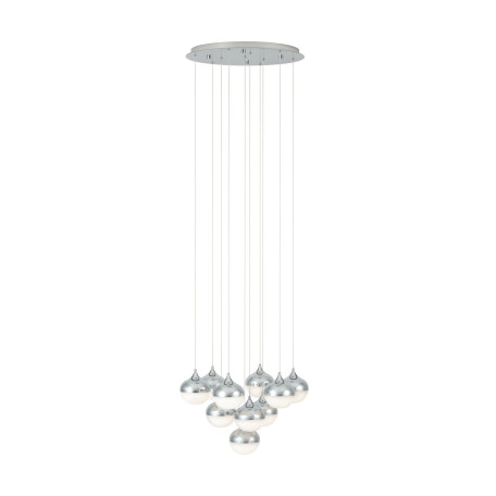 Светодиодная люстра-каскад Eglo Stars of Light Modern Glamour Mioglia 39527, LED 31,5W 3000K 4500lm, хром, белый, металл, пластик