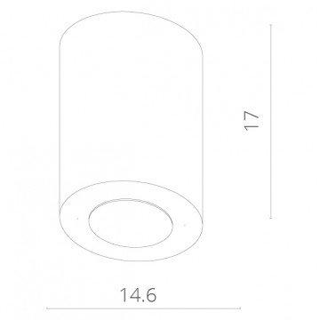 Схема с размерами Arte Lamp A5130PL-1WH