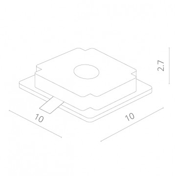 Схема с размерами Arte Lamp A9214PL-1WH