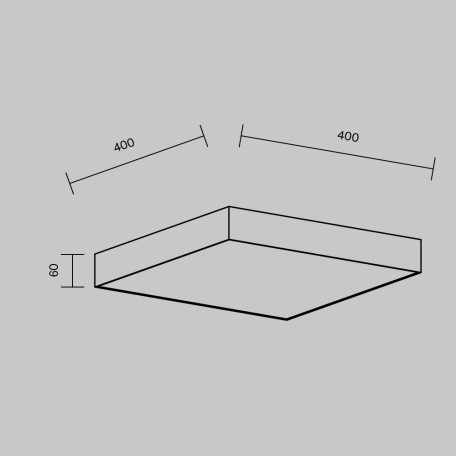 Схема с размерами Maytoni C032CL-45W3K-SQ-B