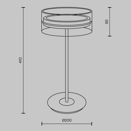 Схема с размерами Maytoni MOD348TL-L14BBS3K