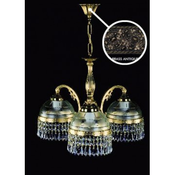 Подвесная люстра Artglass CASSANDRA III. BRASS ANTIQUE CE, 3xE14x60W