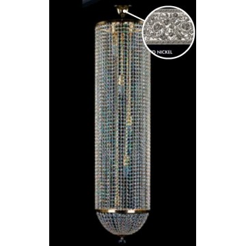 Потолочная люстра Artglass COLUMN DIA 250x1000 NICKEL CE, 4xE14x40W