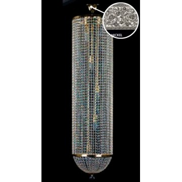 Потолочная люстра Artglass COLUMN DIA 300x1200 NICKEL CE, 5xE14x40W