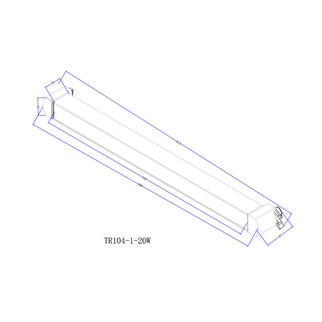 Схема с размерами Maytoni TR104-1-20W3K-W