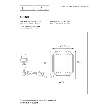 Схема с размерами Lucide 45595/01/31