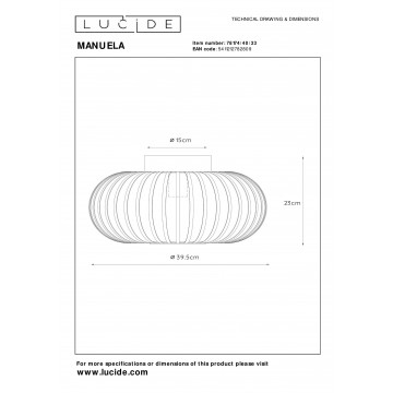 Схема с размерами Lucide 78174/40/33