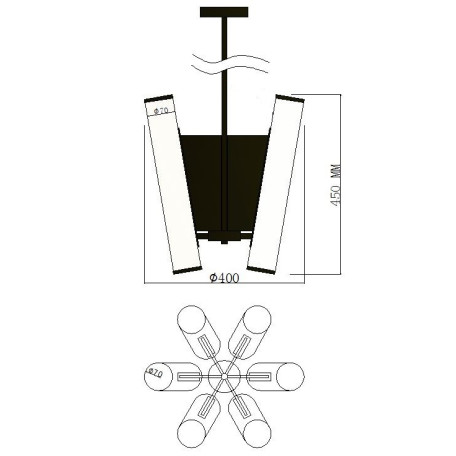 Схема с размерами LUSTRAM Deco Chandelier SALE