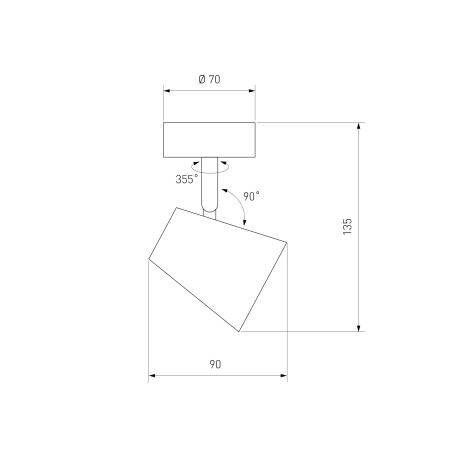 Схема с размерами Elektrostandard a039691