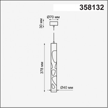 Схема с размерами Novotech 358132