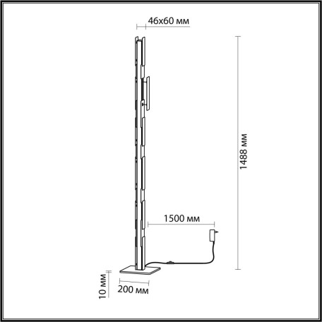 Схема с размерами Odeon Light 4991/36FL