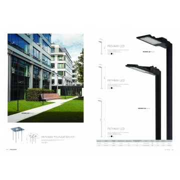 Уличный светодиодный фонарь Nowodvorski Pathway LED 9125, IP44, LED 36W 3000K 3600lm, черный, металл - миниатюра 4