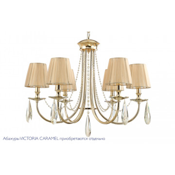 Подвесная люстра Crystal Lux VICTORIA SP6 GOLD/AMBER 3340/306, 6xE14x60W - миниатюра 6