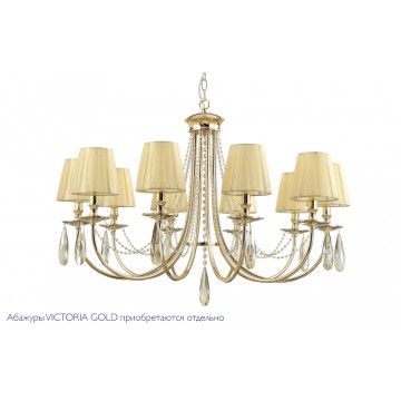 Подвесная люстра Crystal Lux VICTORIA SP10 GOLD/AMBER 3340/310, 10xE14x60W - миниатюра 5