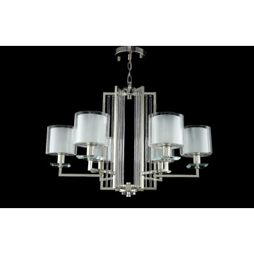 Подвесная люстра Crystal Lux NICOLAS SP-PL6 NICKEL/WHITE 3400/306, 6xE14x60W - миниатюра 3