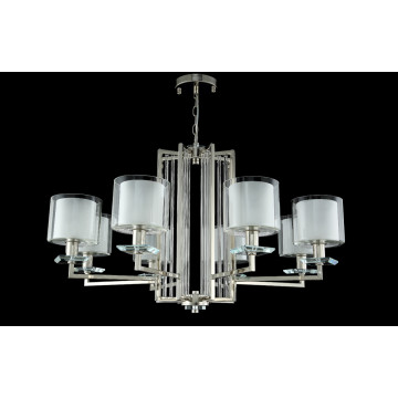 Подвесная люстра Crystal Lux NICOLAS SP-PL8 NICKEL/WHITE 3400/308, 8xE14x60W - миниатюра 3