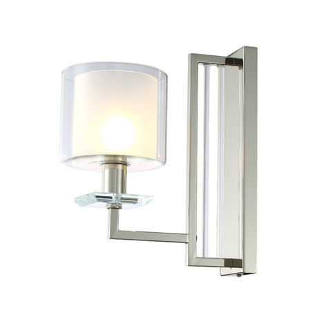 Бра Crystal Lux NICOLAS AP1 NICKEL/WHITE 3400/401, 1xE14x60W