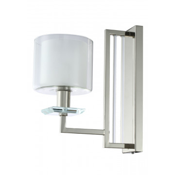 Бра Crystal Lux NICOLAS AP1 NICKEL/WHITE 3400/401, 1xE14x60W - миниатюра 2