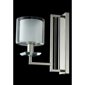 Бра Crystal Lux NICOLAS AP1 NICKEL/WHITE 3400/401, 1xE14x60W - миниатюра 3