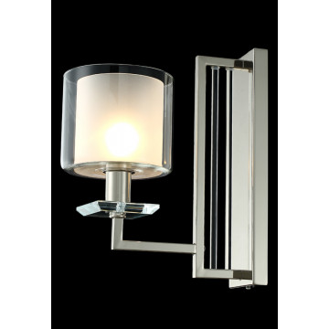 Бра Crystal Lux NICOLAS AP1 NICKEL/WHITE 3400/401, 1xE14x60W - миниатюра 4