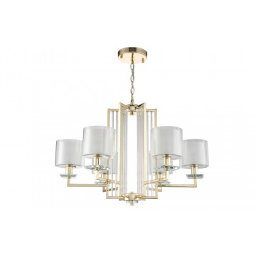 Подвесная люстра Crystal Lux NICOLAS SP-PL6 GOLD/WHITE 3401/306, 6xE14x60W - миниатюра 2