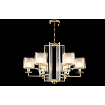 Подвесная люстра Crystal Lux NICOLAS SP-PL6 GOLD/WHITE 3401/306, 6xE14x60W - миниатюра 4